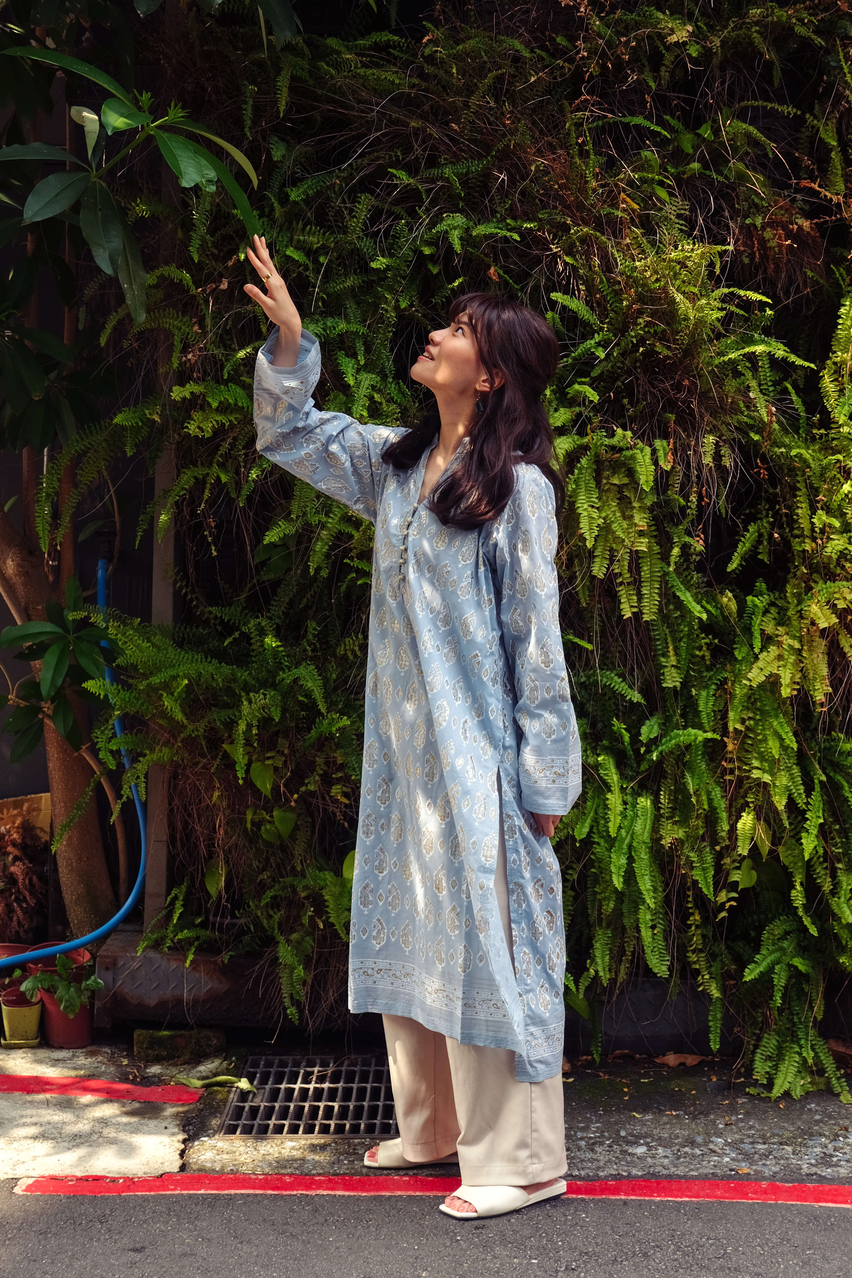 蓋染｜Kameez 罩衫 - 藍茜草 75｜巴基斯坦