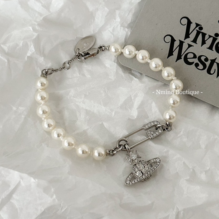 <快速出貨> Vivienne Westwood Lucrece Pearl Bracelet 別針星球珍珠手鍊
