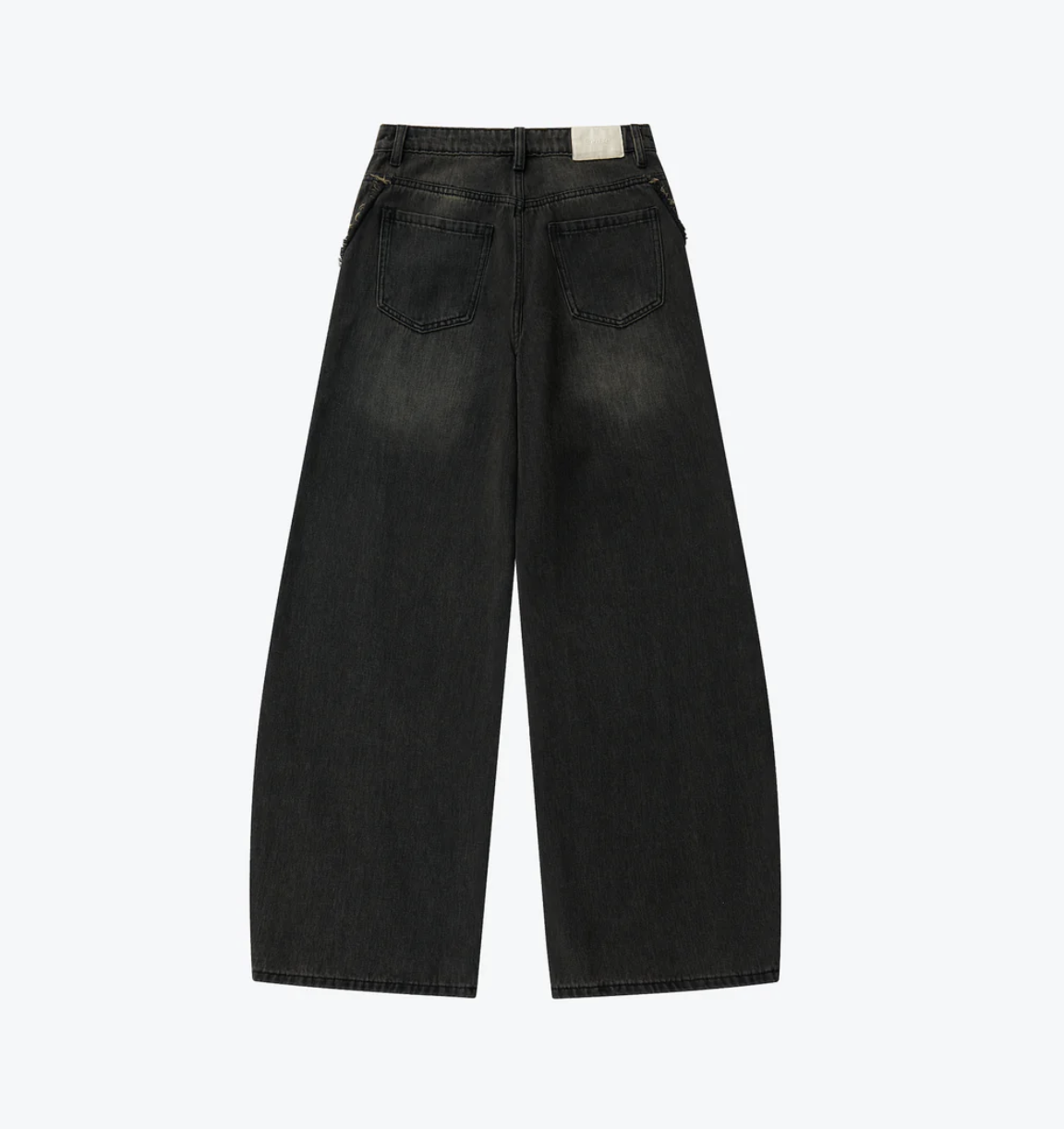 [現貨] Sense Twist Seam Baggy Denim Jeans Charcoal | L25-05CH