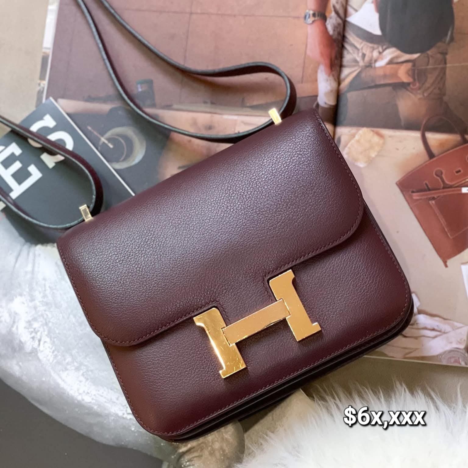 Preloved Hermès Constance Evercolor Bordeaux GHW  HK$6x,xxx  (HK$2,000 即時落訂)