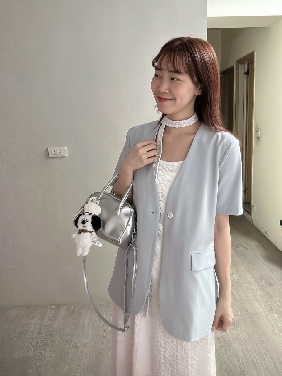 浪漫至極無領西裝外套 無墊肩附綁帶