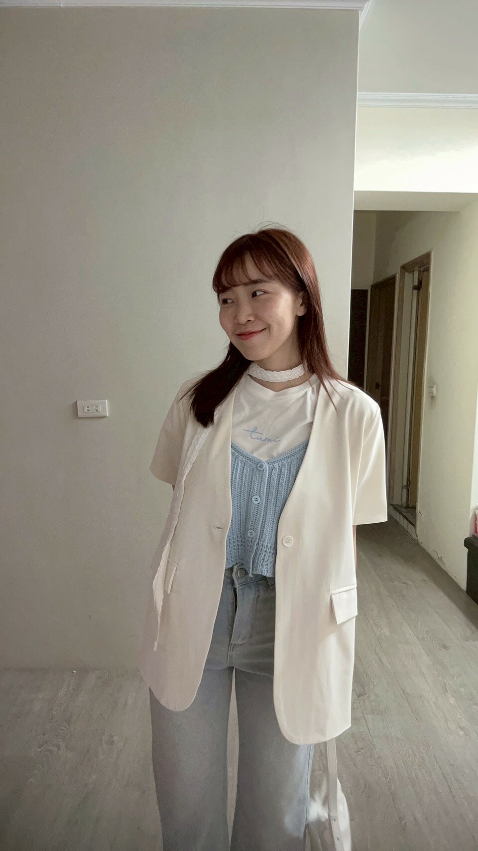 浪漫至極無領西裝外套 無墊肩附綁帶