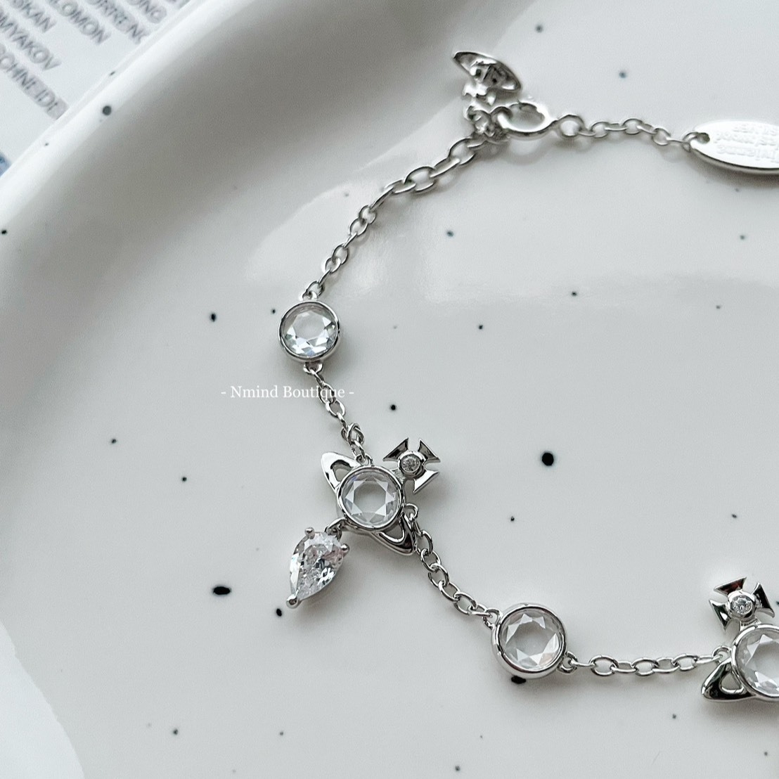 <快速出貨> Vivienne Westwood Phaedra bracelet 水滴晶鑽吊墜手鍊