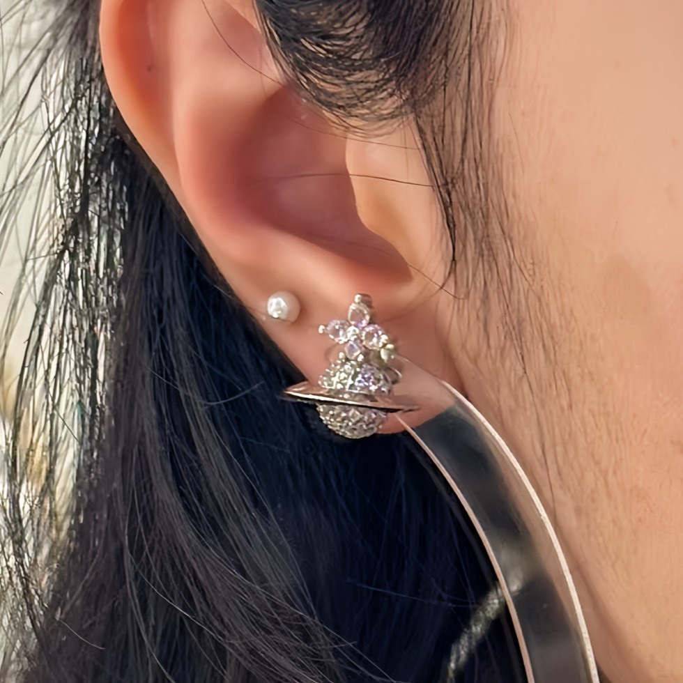 <快速出貨> Vivienne Westwood Tiziana Earrings 粉鑽星球耳環