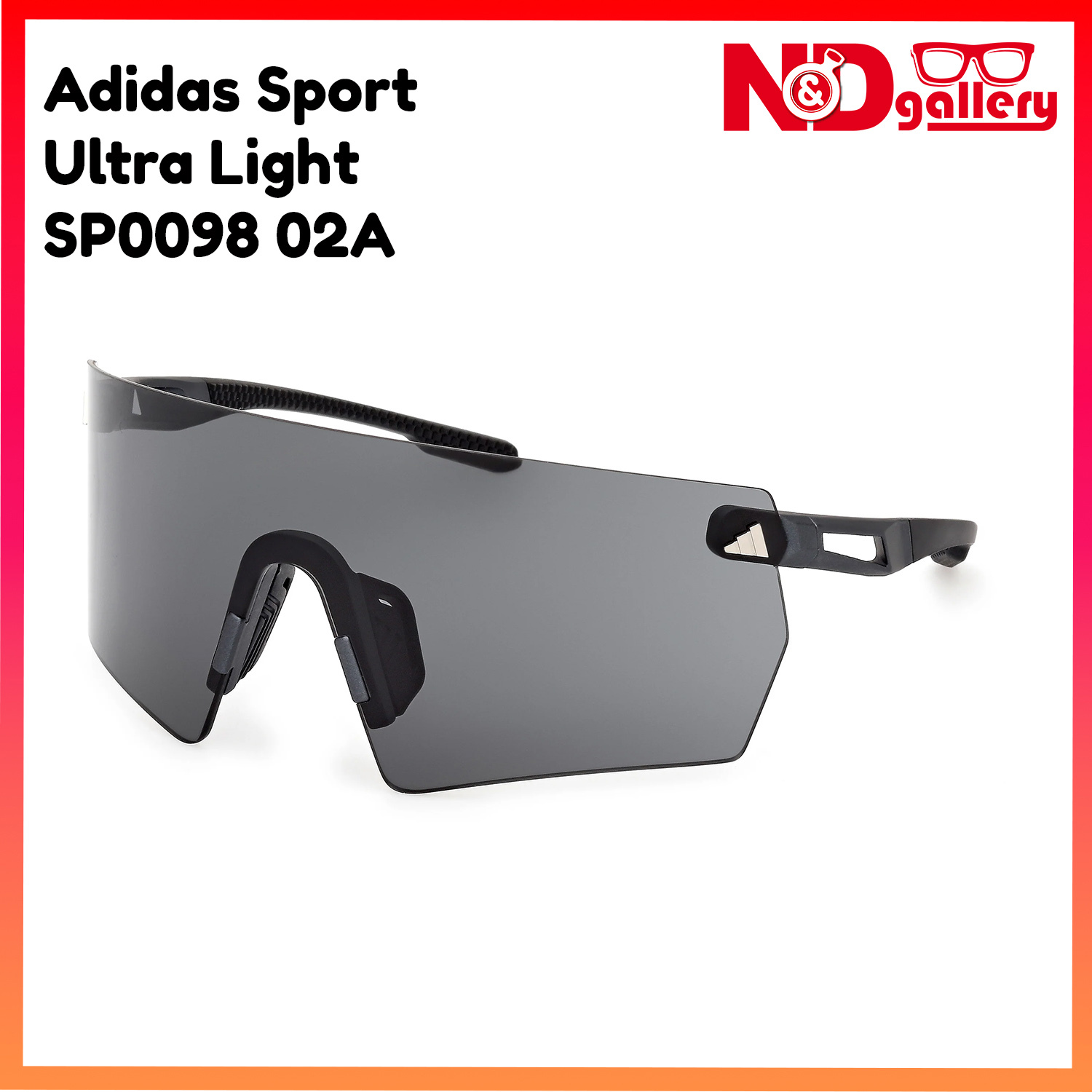 Adidas Sport Sun SP0098 02A (Black) Sport Sunglasses