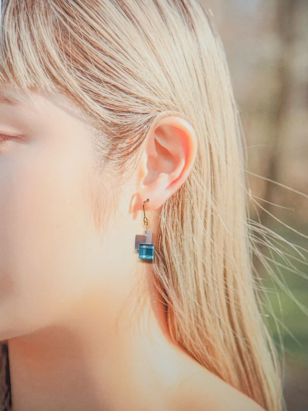 [Beloved color m] Check | Triple | Long | 耳夾 | NO.5