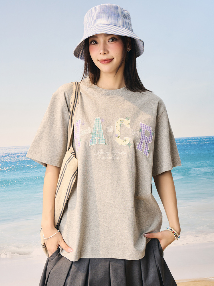 harsh and cruel 2025SS 涼感防曬 碎花格紋貼布 短袖