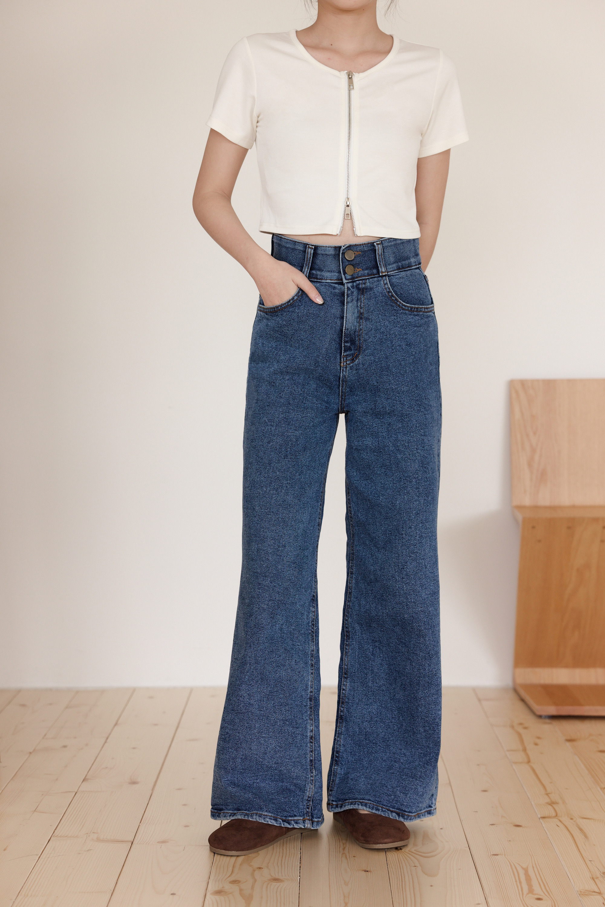 自訂 -5kg雙拉鍊顯瘦上衣