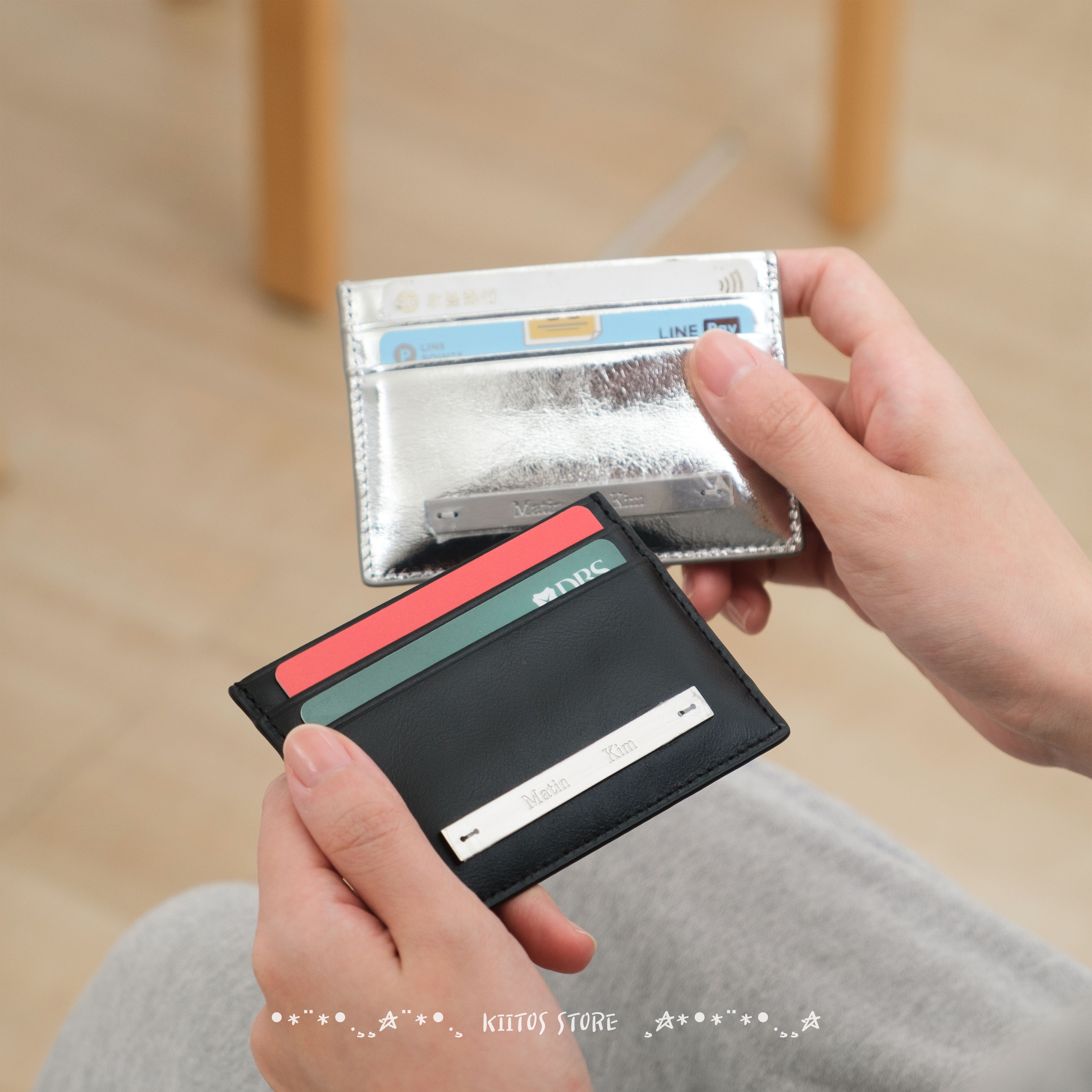 韓國代購Matin Kim 經典復古細鐵牌Vintage Card Wallet 卡夾