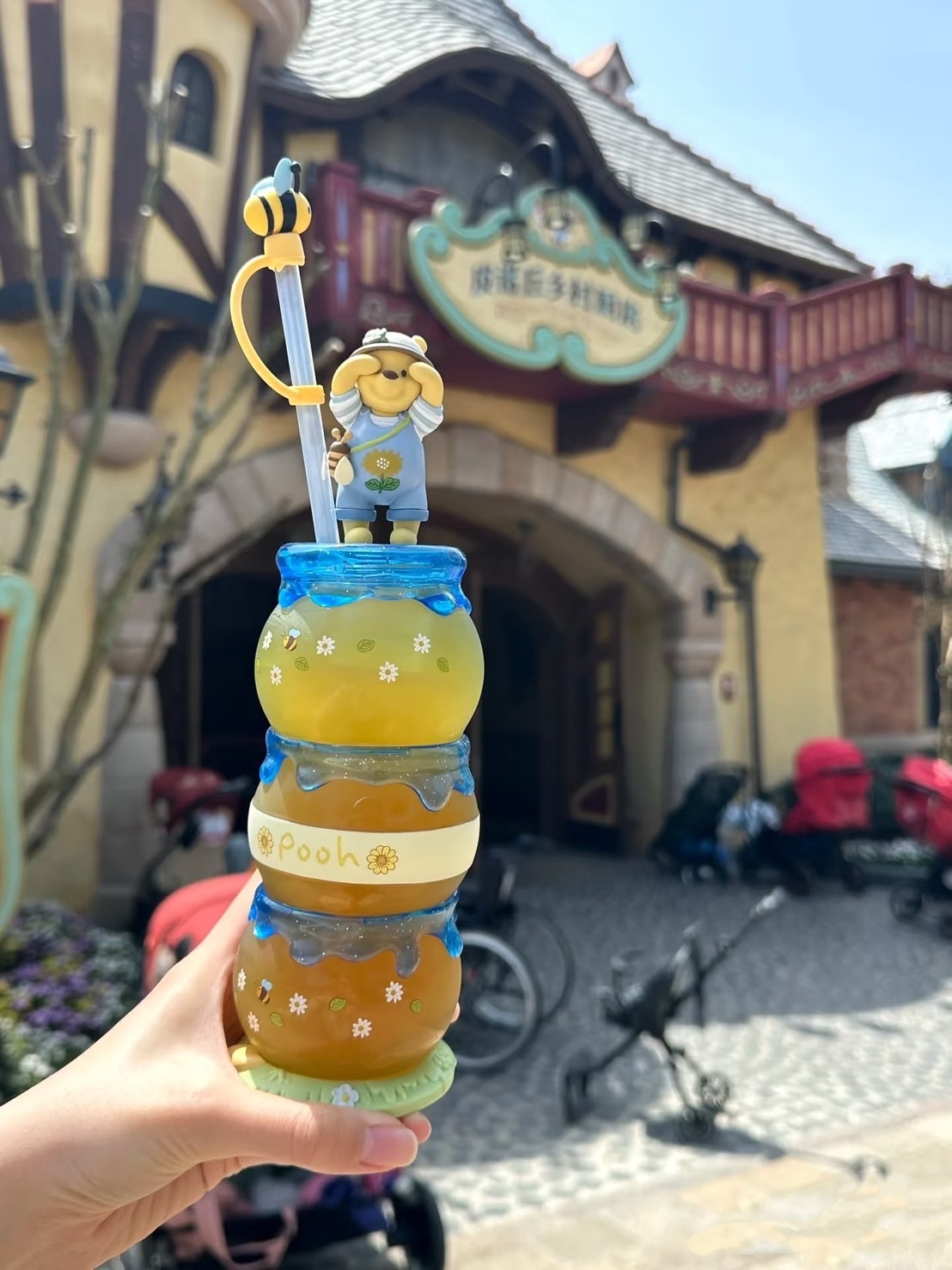 現貨 上海迪士尼代購 DISNEY 小熊維尼 夏日藍色維尼 水杯 冷飲杯