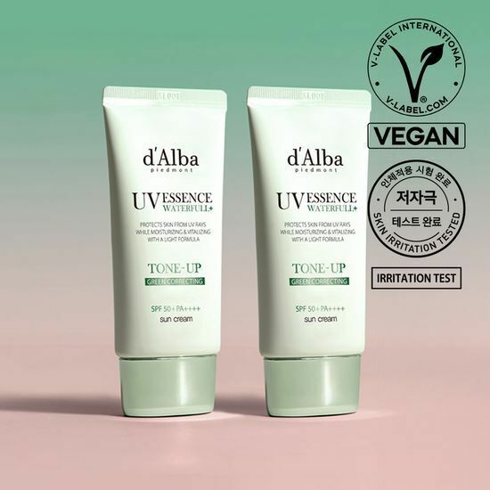 d'Alba Waterfull Tone Up UV Essence Sun Cream [Green Correcting] SPF50+ PA++++ 50ml [Olive Young Double Planning Set]