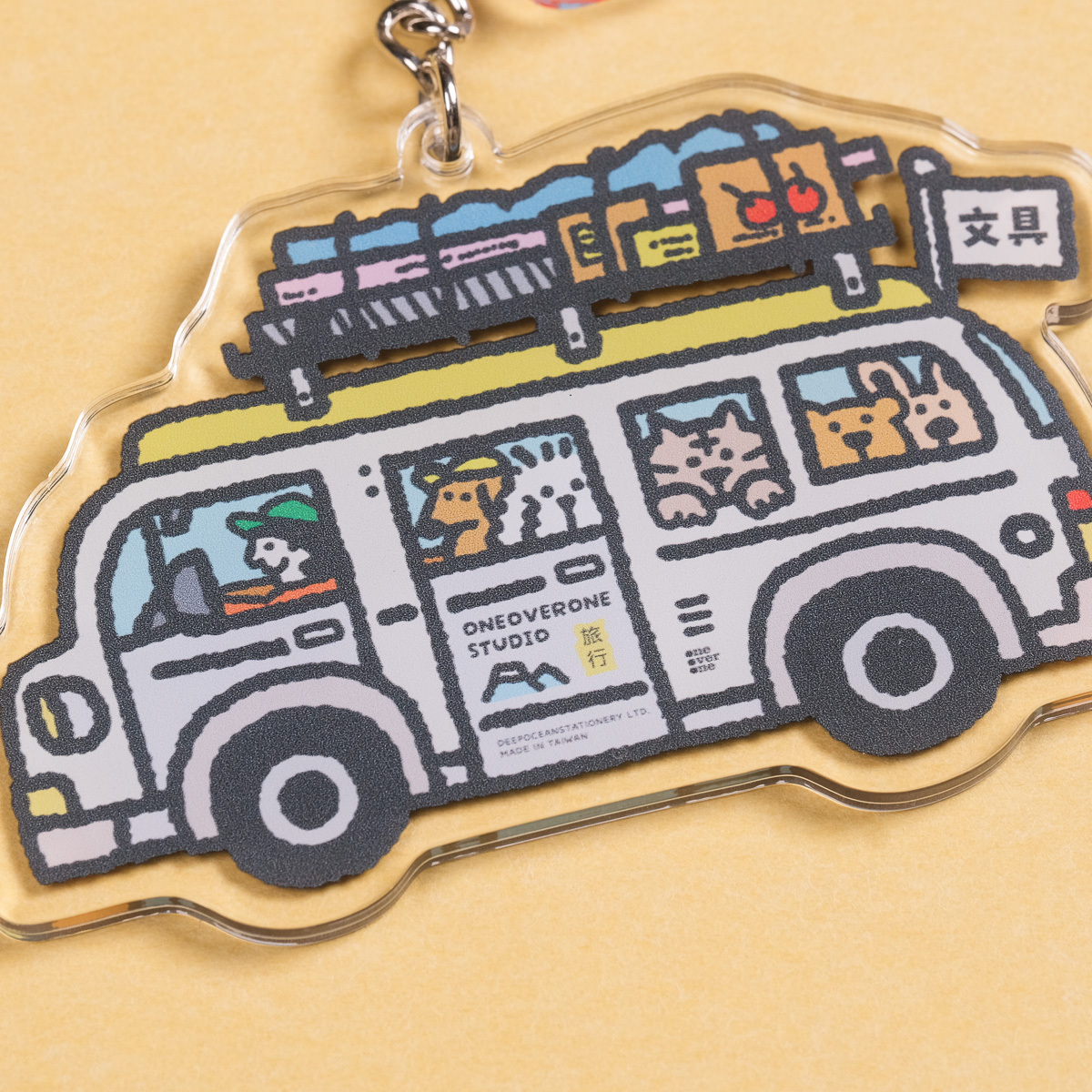 動物小車 鑰匙圈 掛飾/一分之一工作室/臺灣