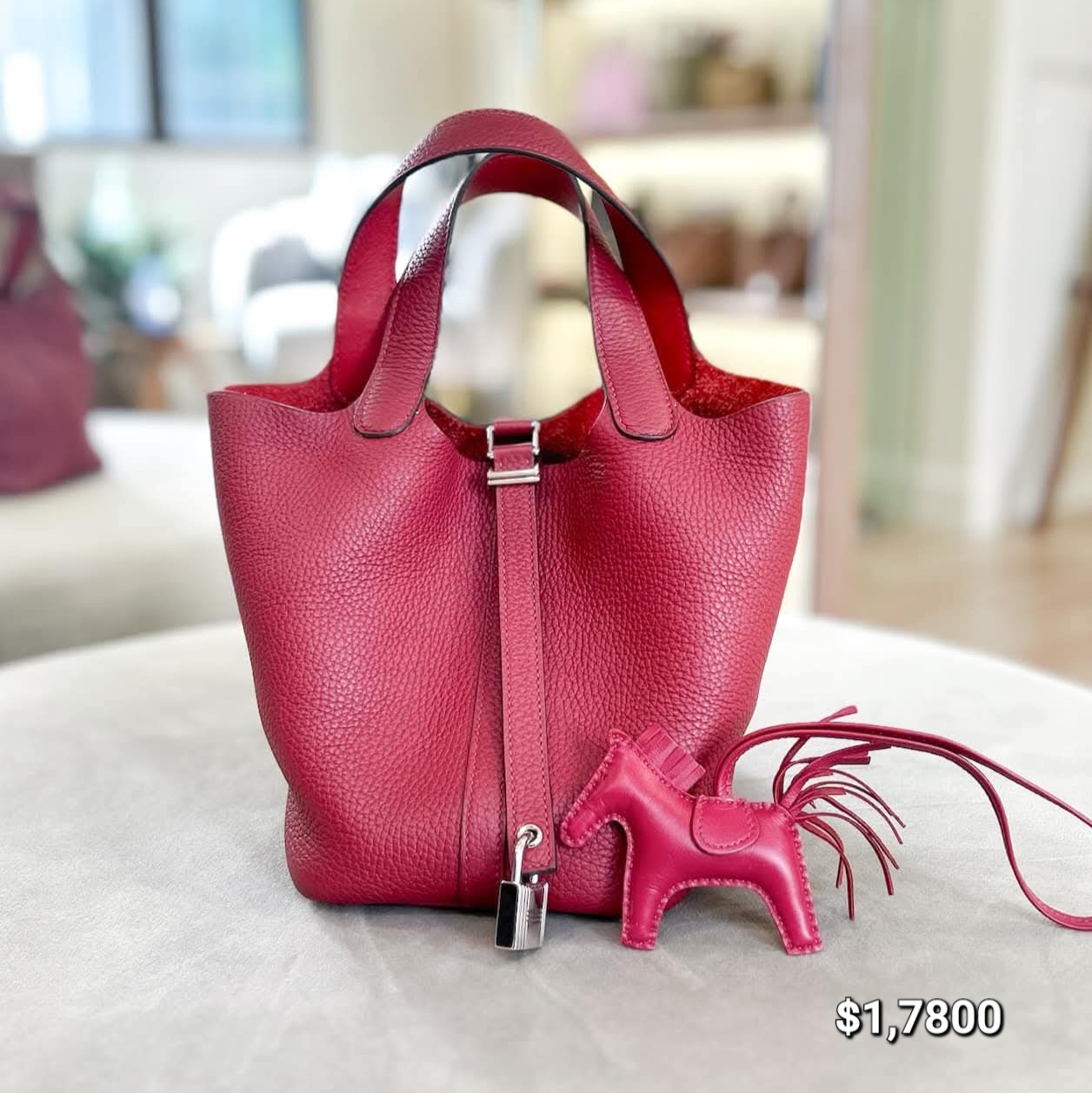 Preloved Hermès Picotin TC Leather Rouge Grenat/ Piment PHW HK$17,800  (HK$2,000 即時落訂)