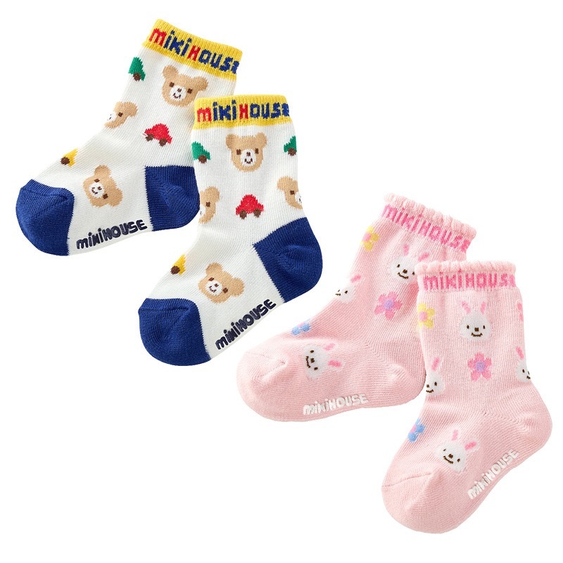 🐰𝐌𝐢𝐤𝐢 𝐇𝐨𝐮𝐬𝐞 小熊小兔繡滿短襪