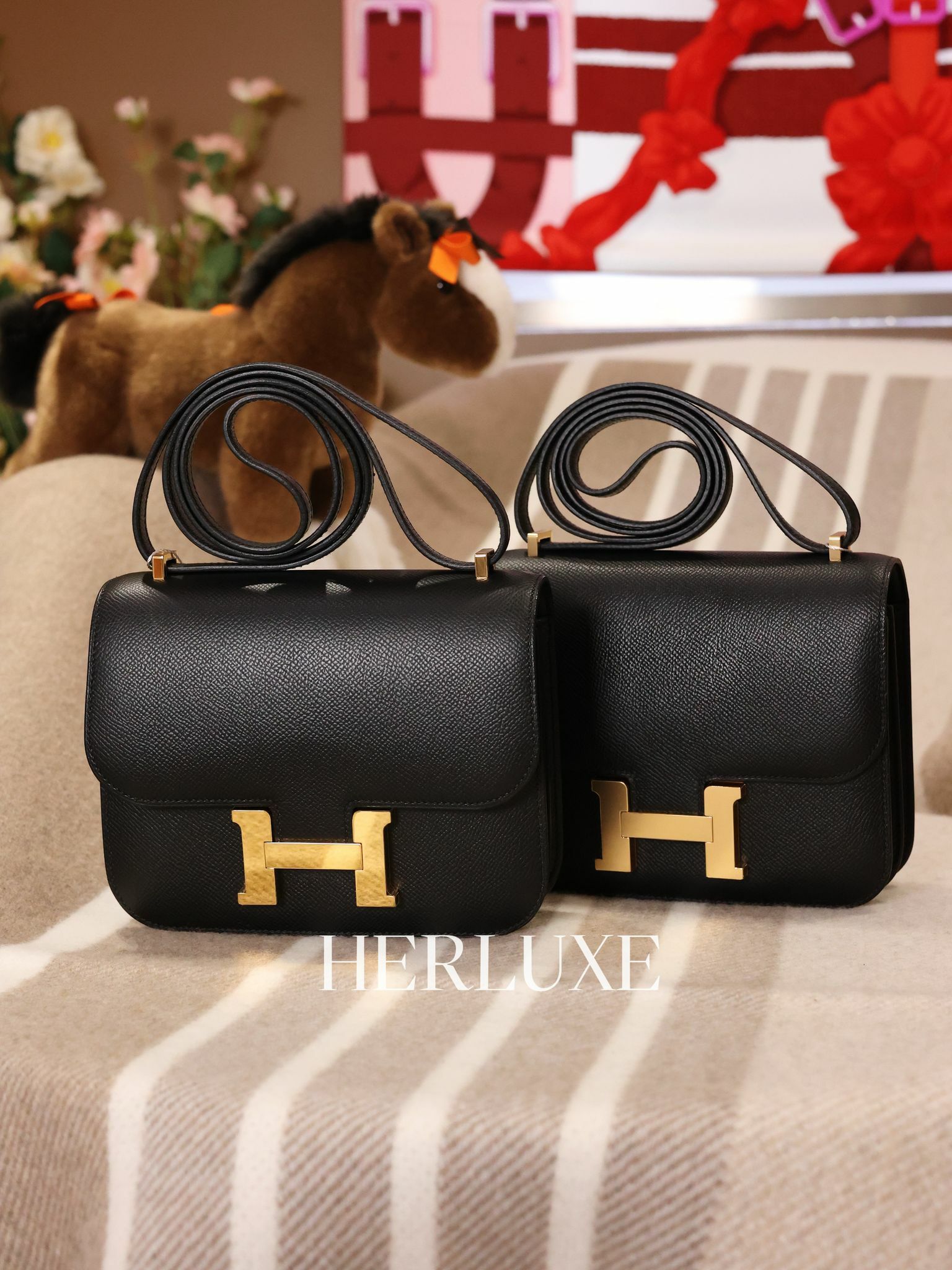 Constance mini 89 noir cc epsom Z （二手 99%new）