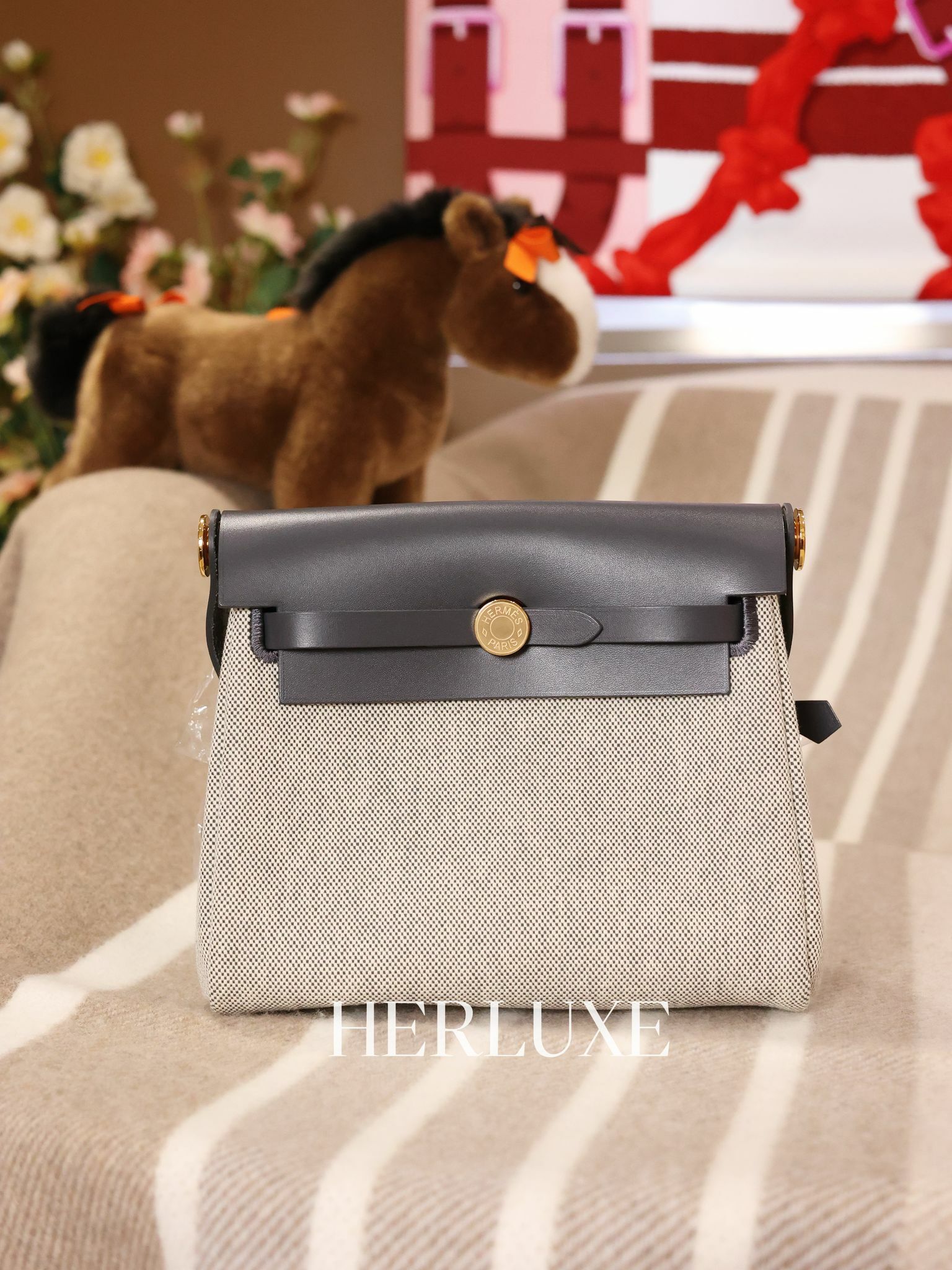 Herbag mini 85 ardoise/ecru cc canvas K