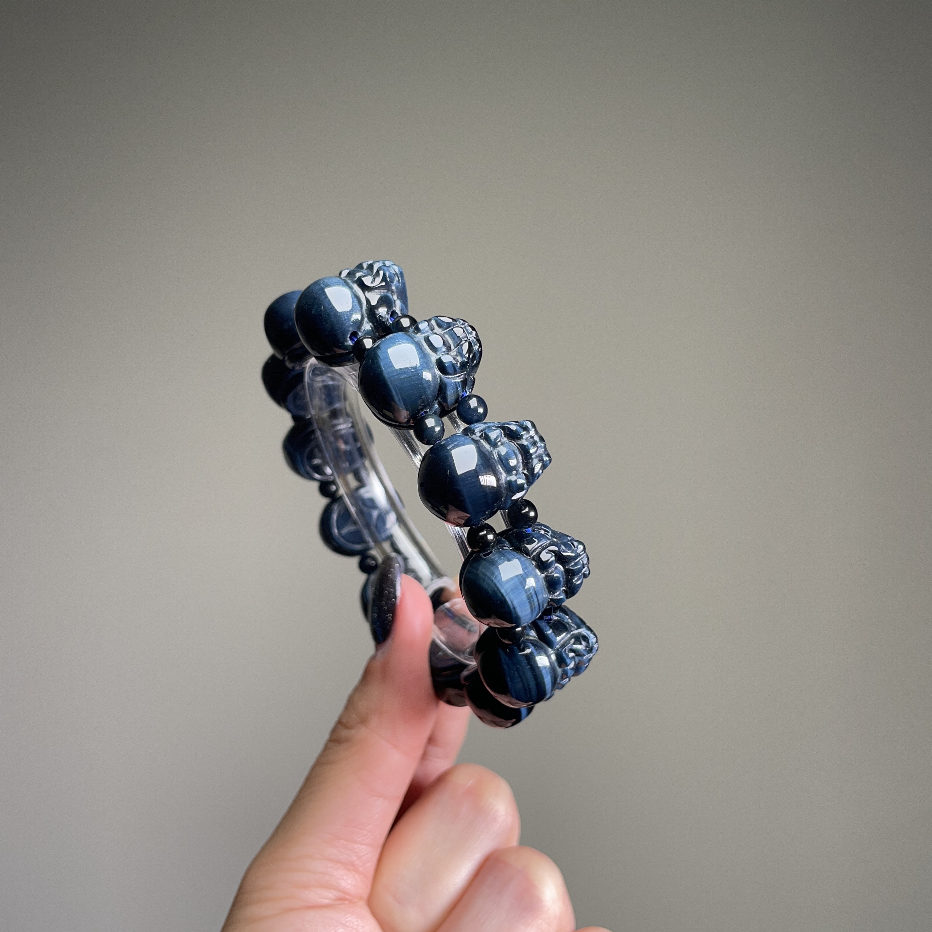 藍虎眼貔貅手排