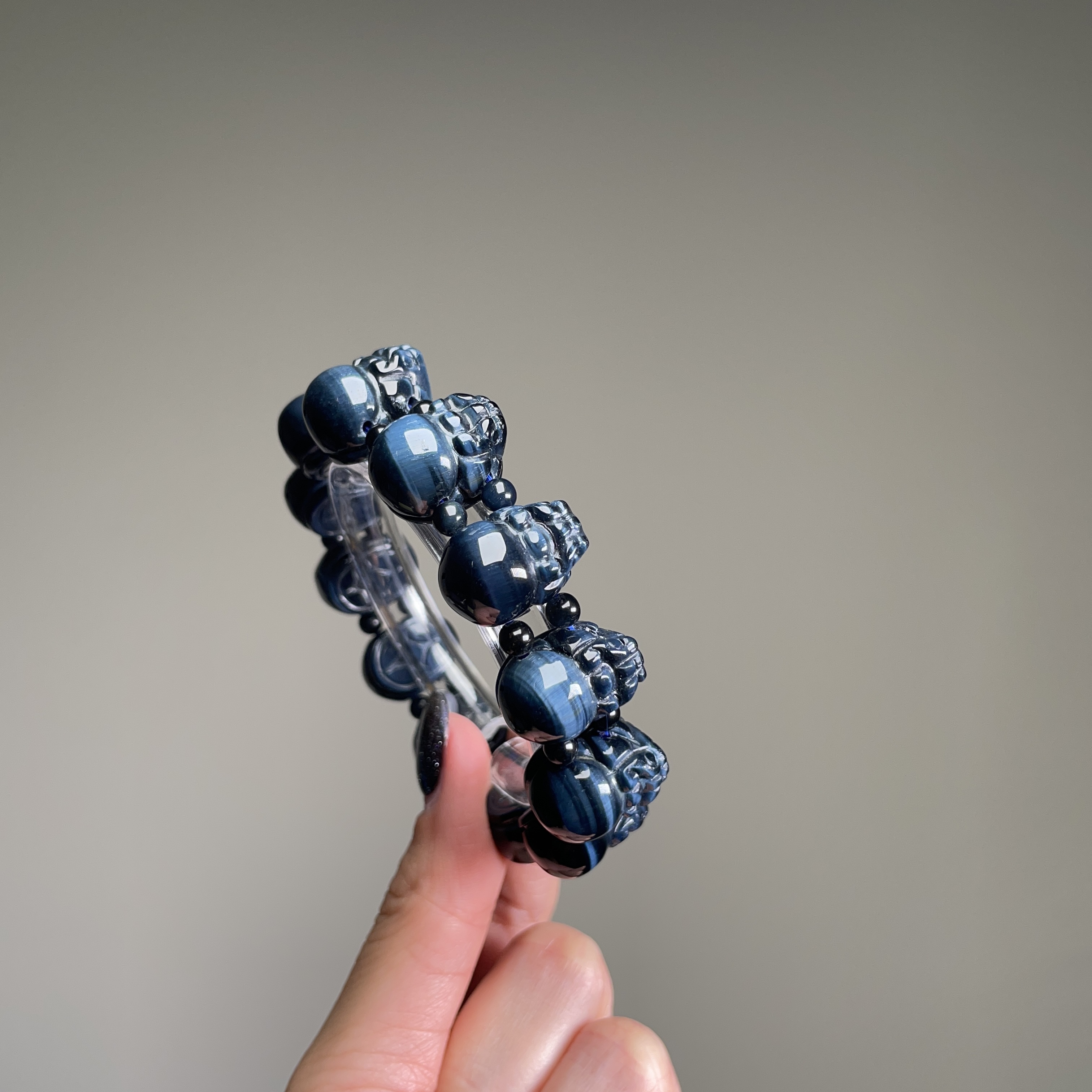 藍虎眼貔貅手排