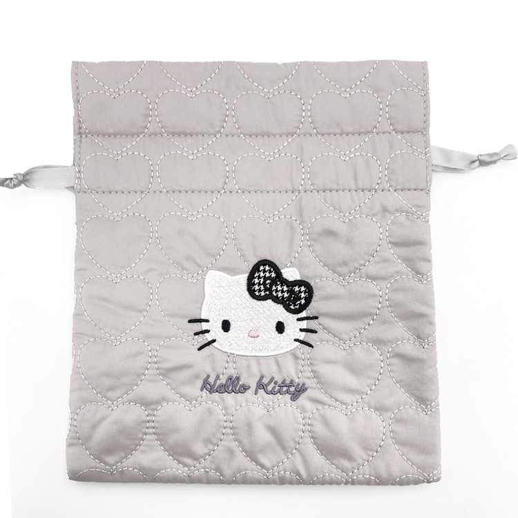 日本 Sanrio 心心車線刺繡 束繩袋