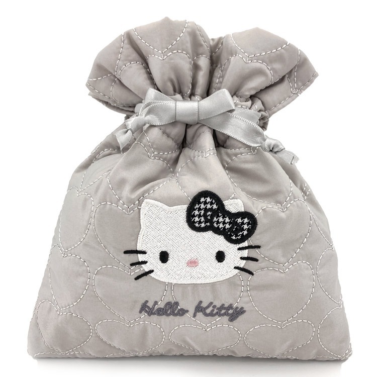 日本 Sanrio 心心車線刺繡 束繩袋