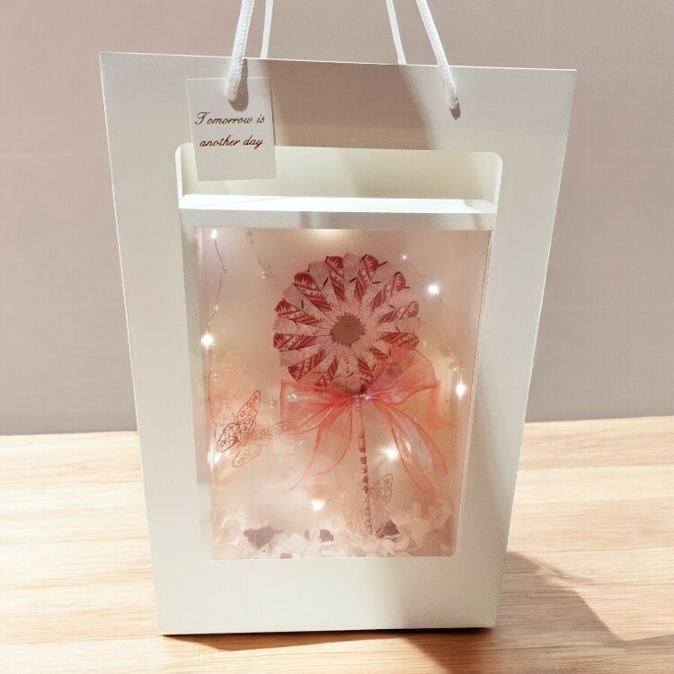 公主請吃糖鈔票棒棒糖鈔票花永生花相框送提袋送燈,Princess Please Eat Candy Banknote Lollipop Preserved Flower Photo Frame