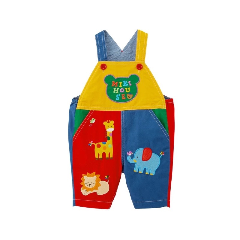 🐻𝐌𝐢𝐤𝐢 𝐇𝐨𝐮𝐬𝐞 小熊與動物好友拼色背帶褲