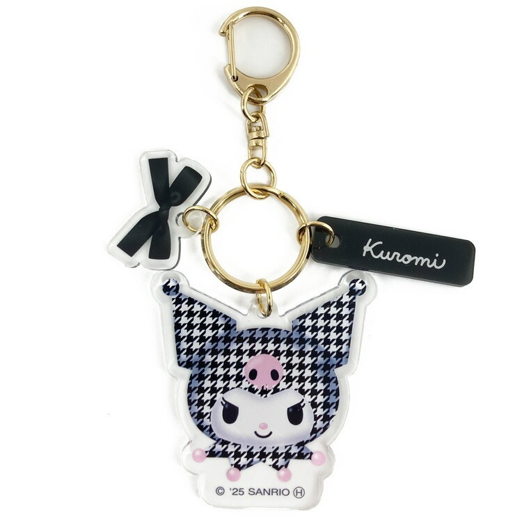 日本 Sanrio 亞克力千鳥格造型吊牌匙扣