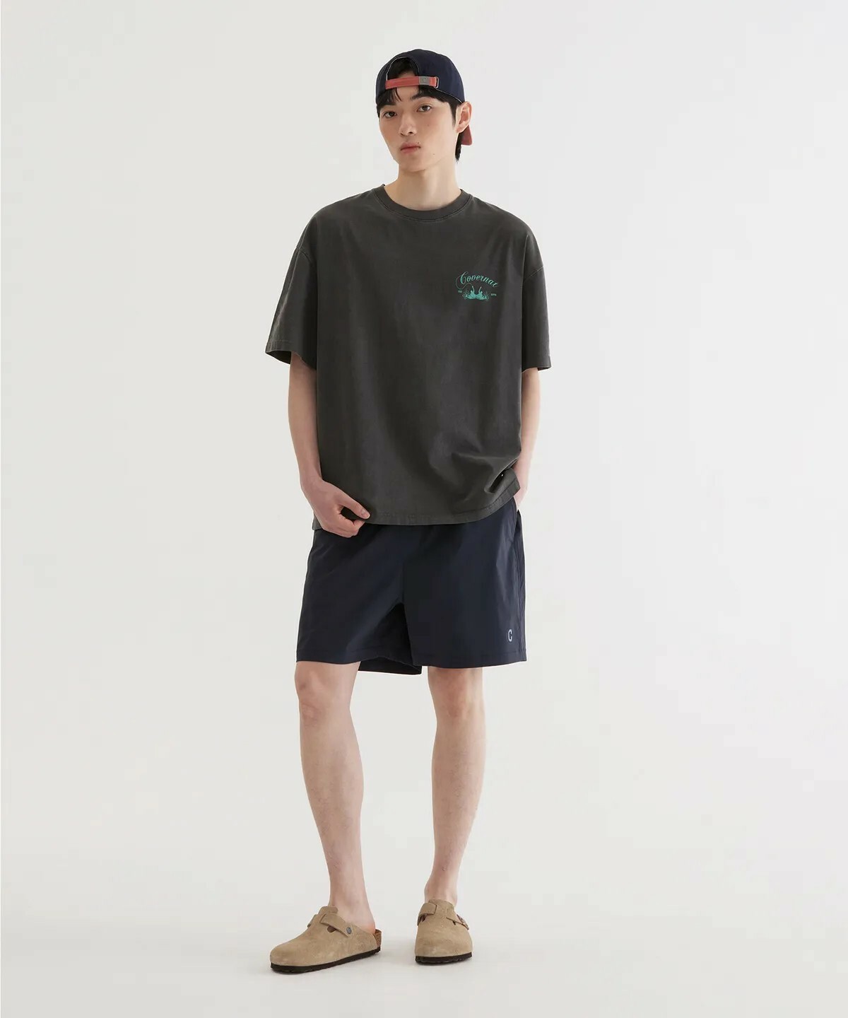 【OWN】Covernat 短袖上衣 復古 水洗 刷白 懷舊 造型短T 不分男女 炭灰 紫色