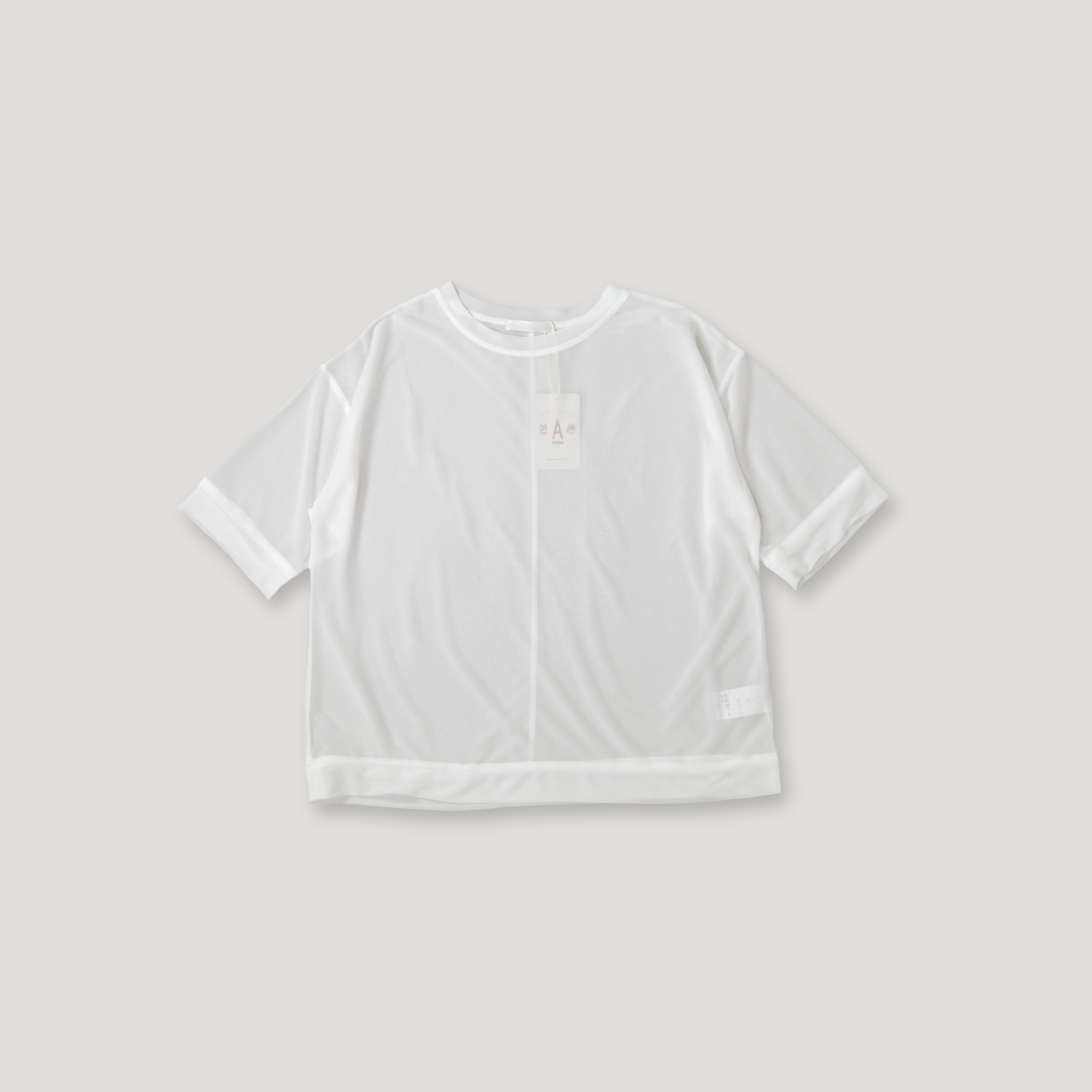 J.P.L. 圓領半袖透紗上衣 ╭ 2色 ╮