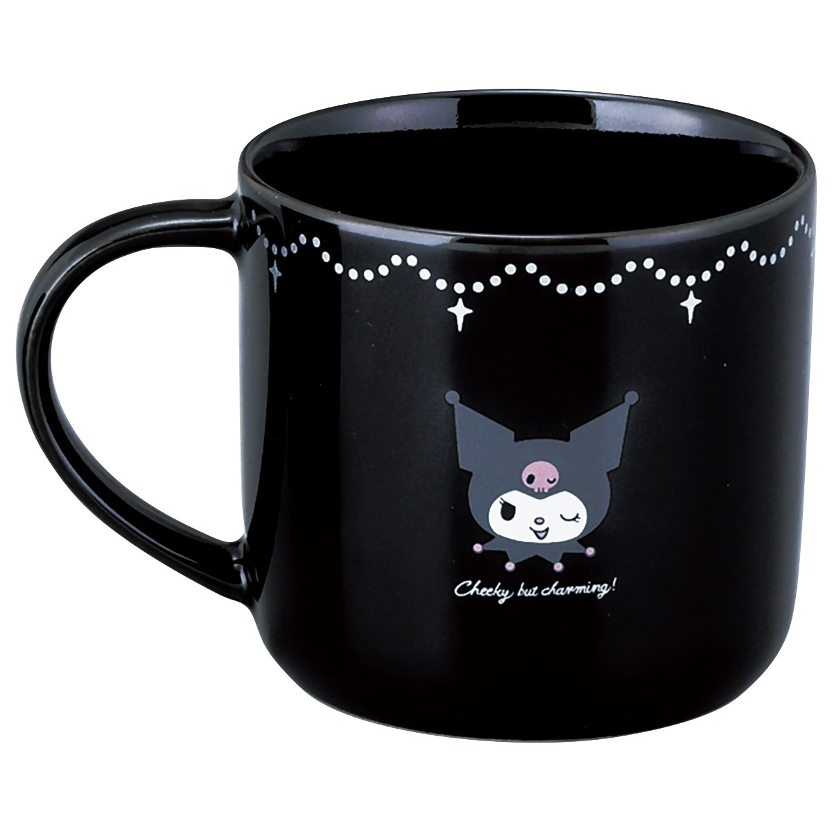 日本製 Sanrio Kuromi 黑色陶瓷有耳杯
