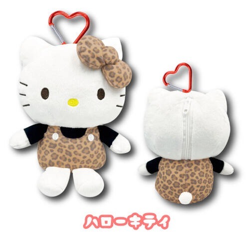 日本 Sanrio 豹紋款超大公仔包包匙扣