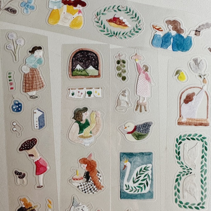 A lovely day 亮面割型 貼紙卷 PET膠帶 ｜森空