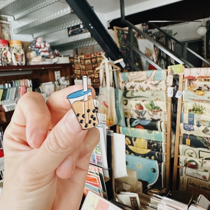 珍珠奶茶 琺瑯別針 胸章｜pppppins