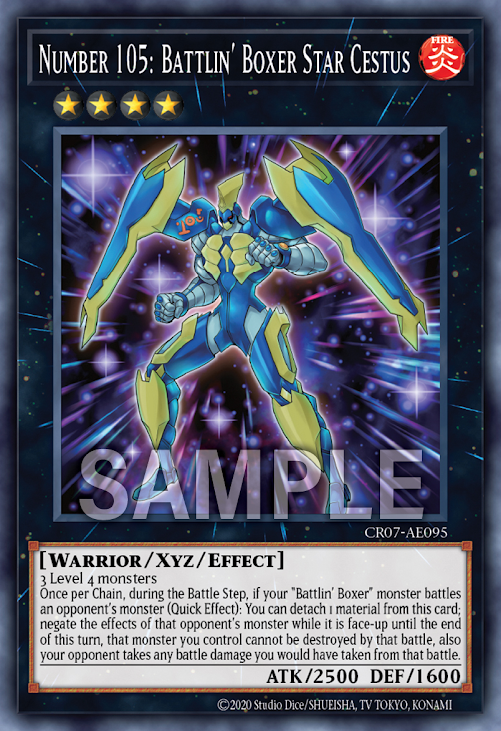 CR07-AE095 Number 105: Battlin' Boxer Star Cestus(No.105 BK 流星指套拳手)