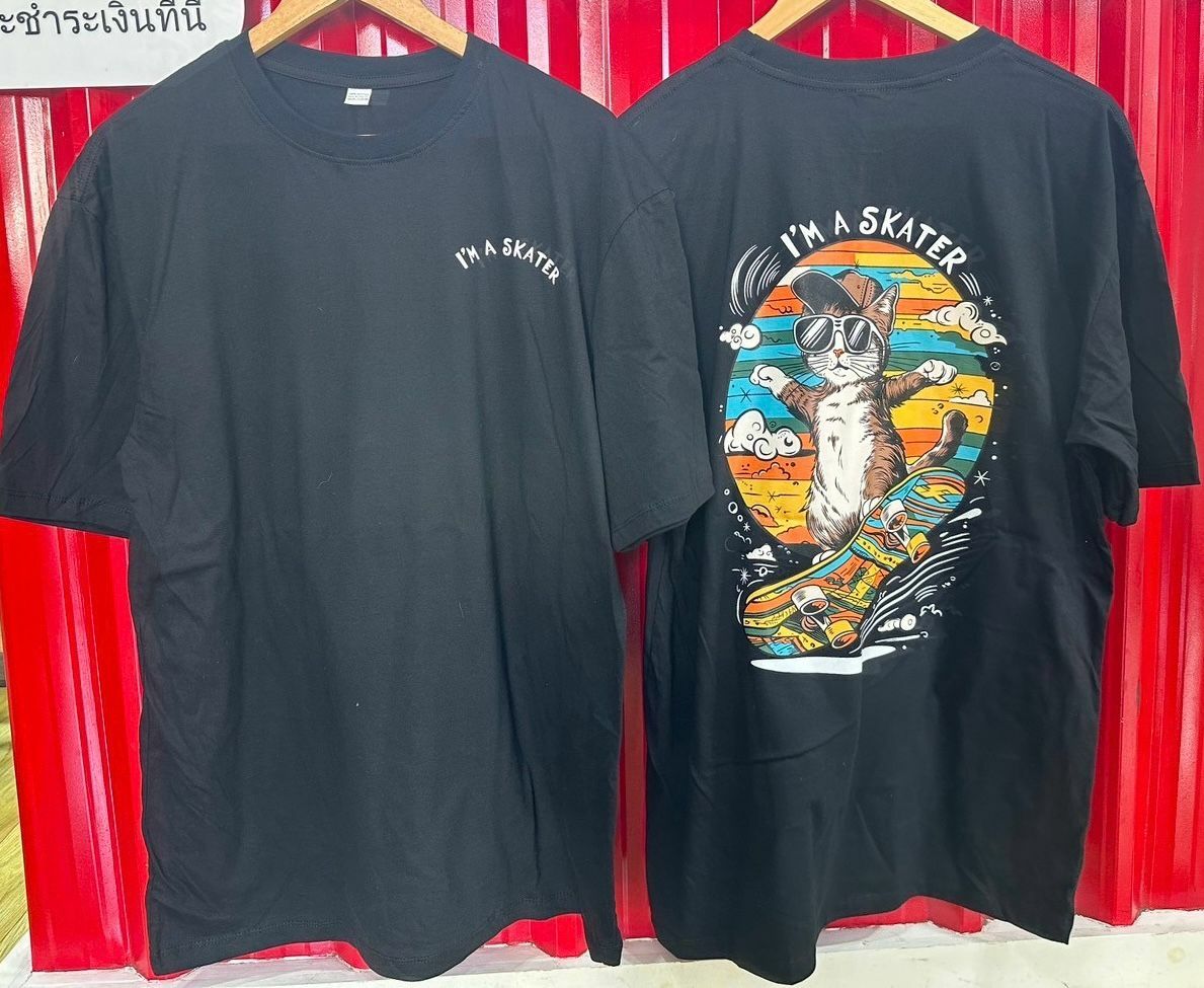 泰國連線 滑板貓貓T-Shirt（T4 T915）