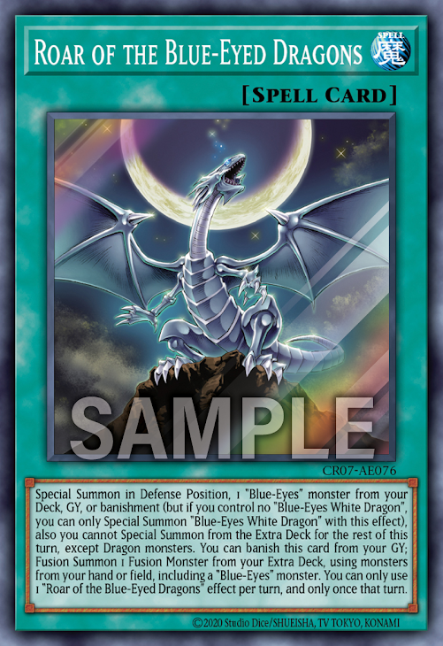 CR07-AE076 (SR)Roar of the Blue-Eyed Dragons(青眼龍轟臨)