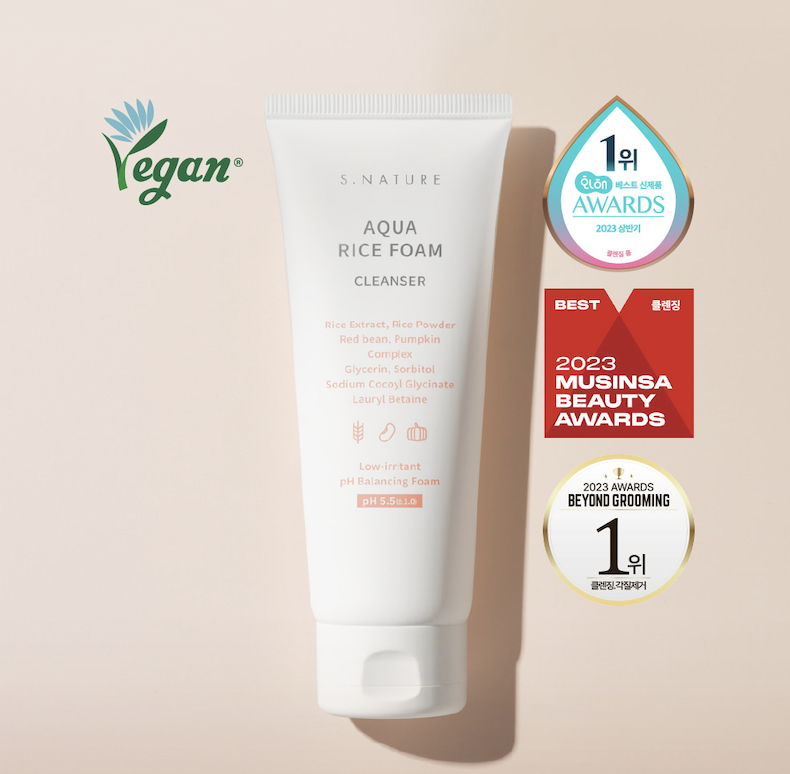 S.NATURE 米萃保濕泡泡潔面乳 160ml