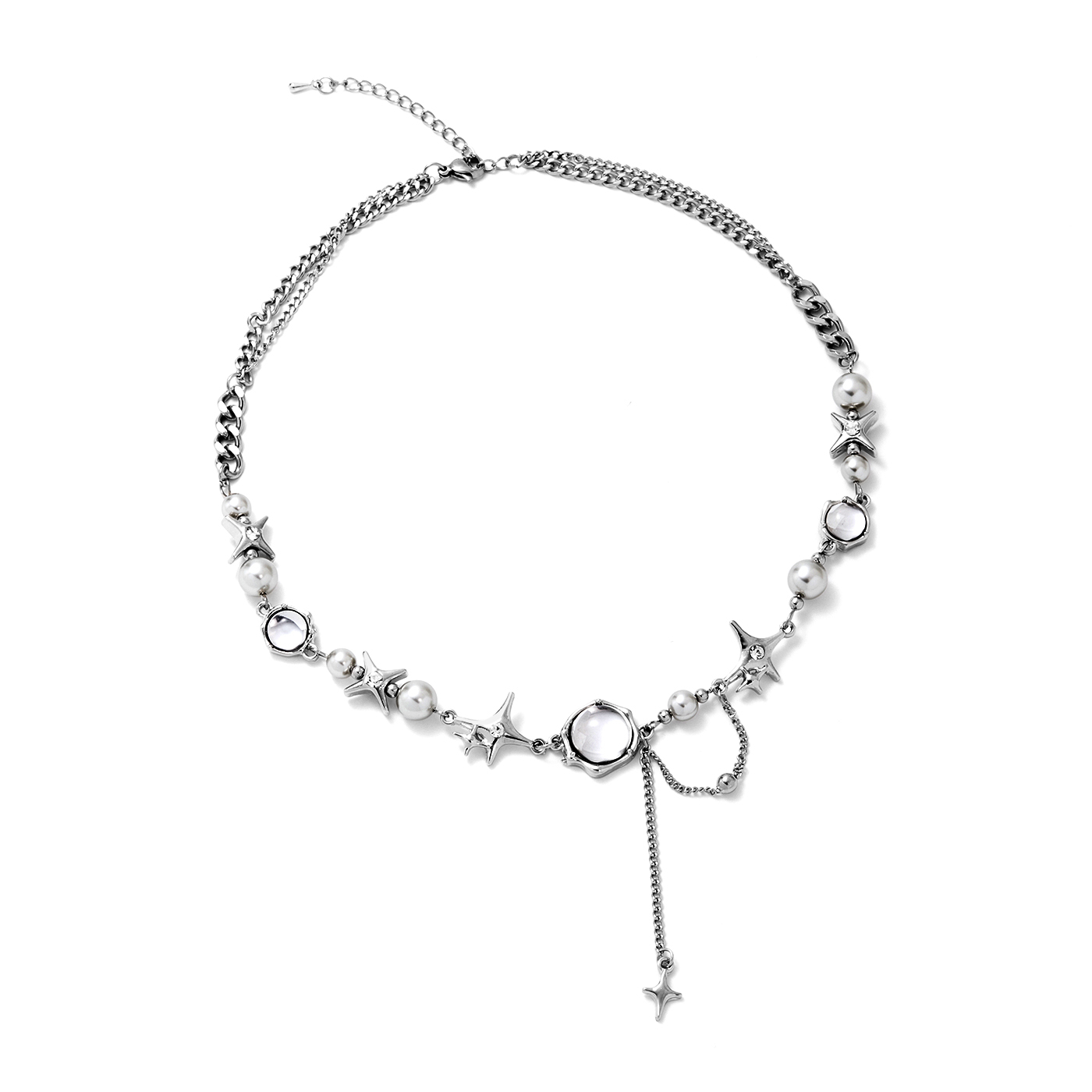 鋼飾,珍珠,項鍊,Y3K,平價飾品