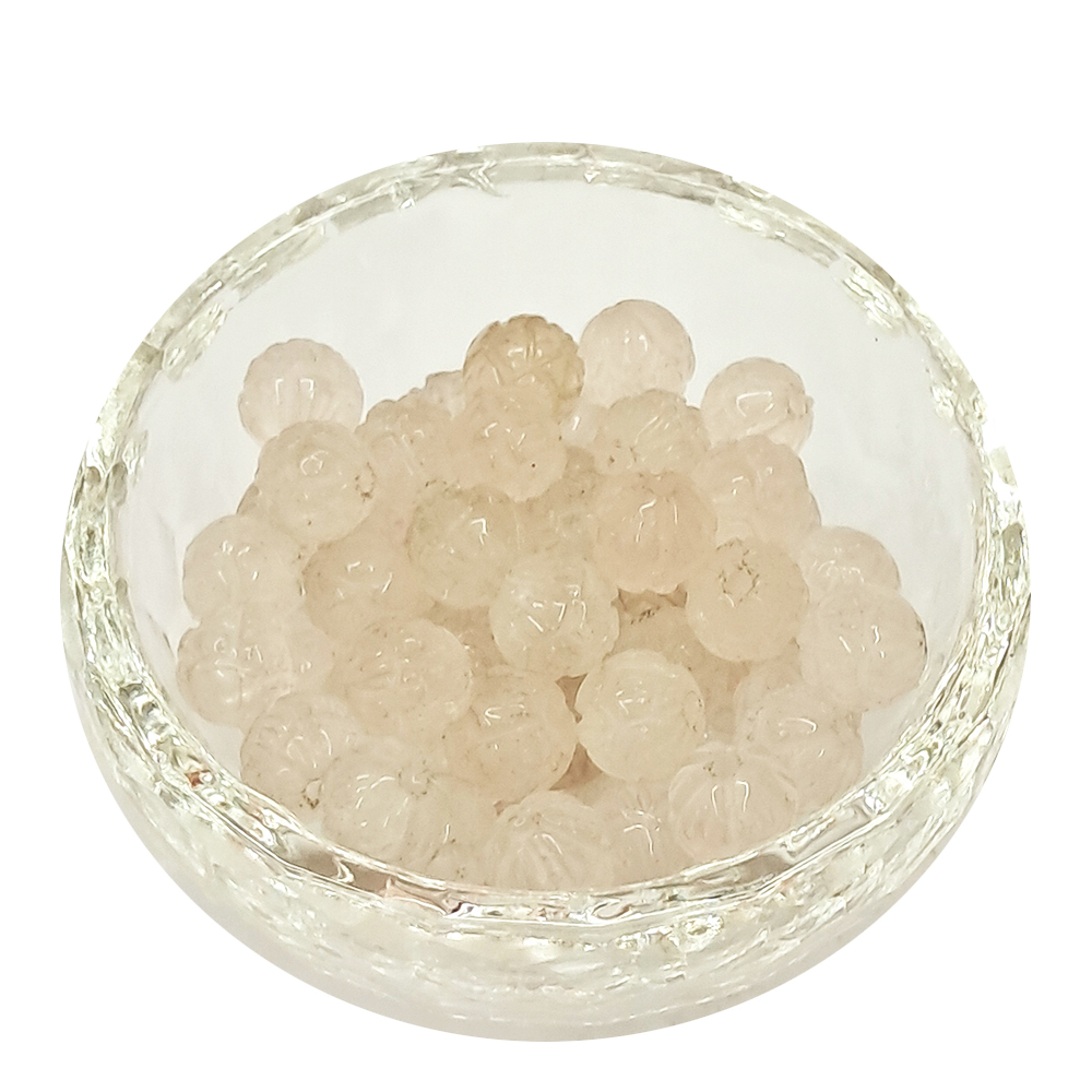 蓮花 粉晶雕刻8mm 2個【十方】126453