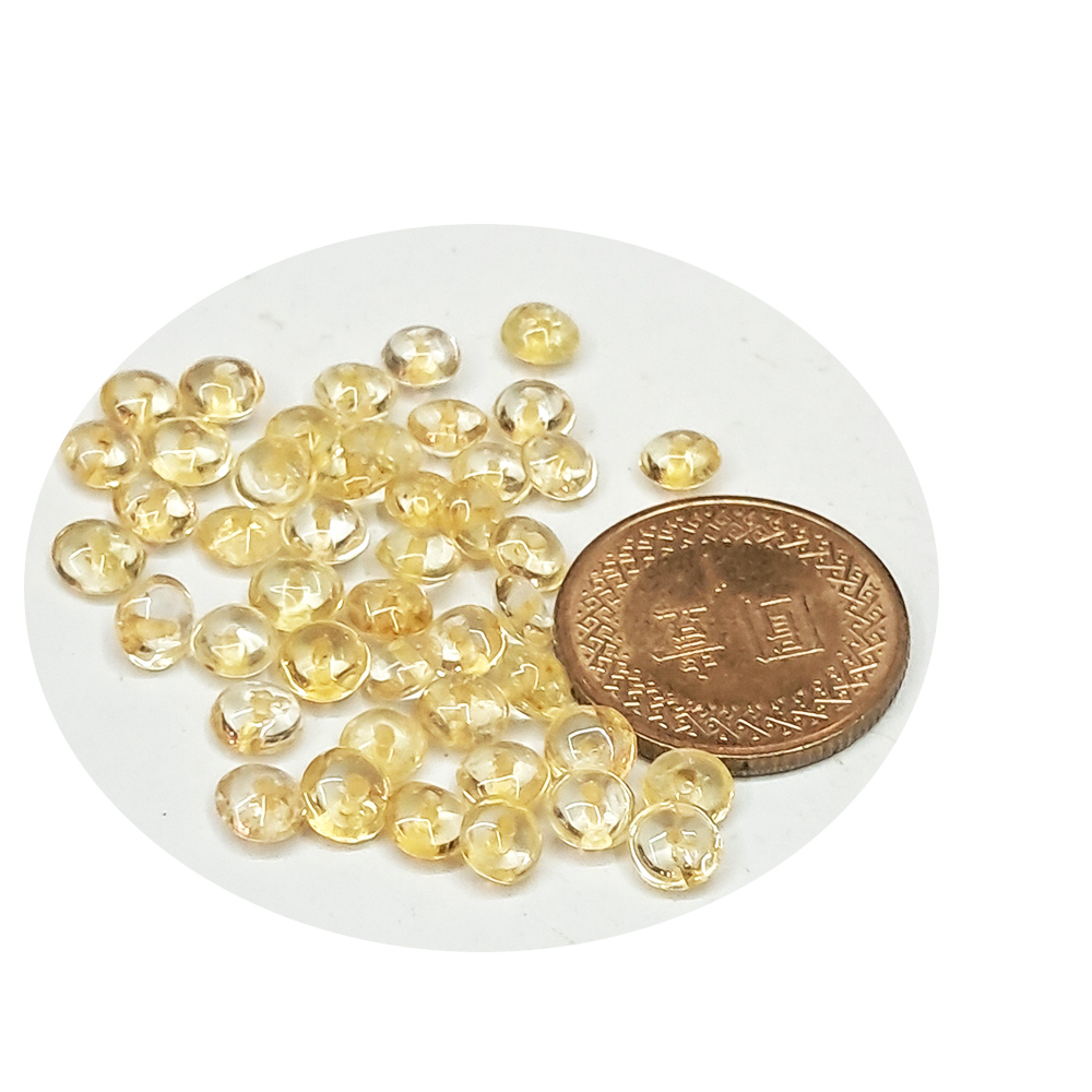 黃水晶扁珠 0.3*0.5公分 5個【十方】144078