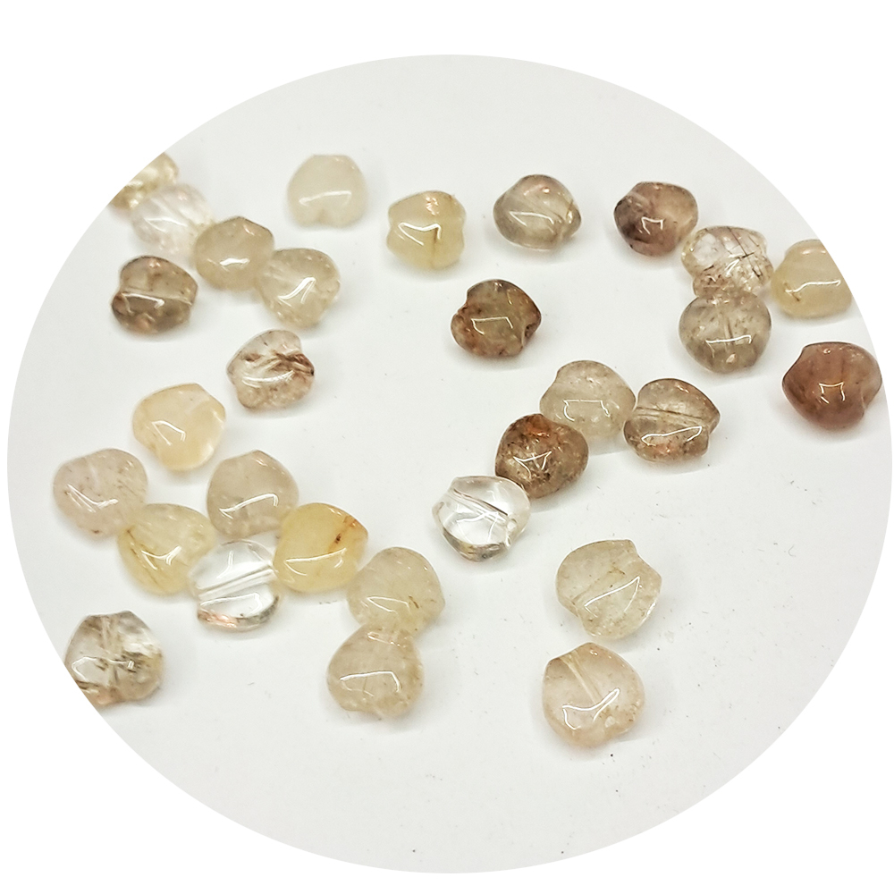 蘋果型 鈦晶 珠 0.4*0.8公分 配件2個【十方】144086