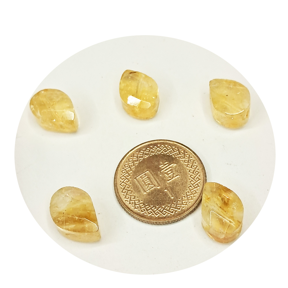 金枝玉葉 黃水晶珠 1.2*0.7*0.8公分 配件1個【十方】144093