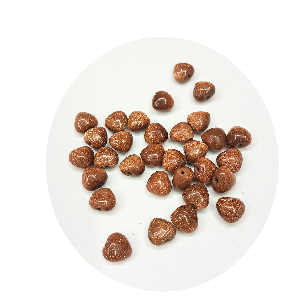 愛心 金砂珠 0.6*0.8公分 2個【十方】144098