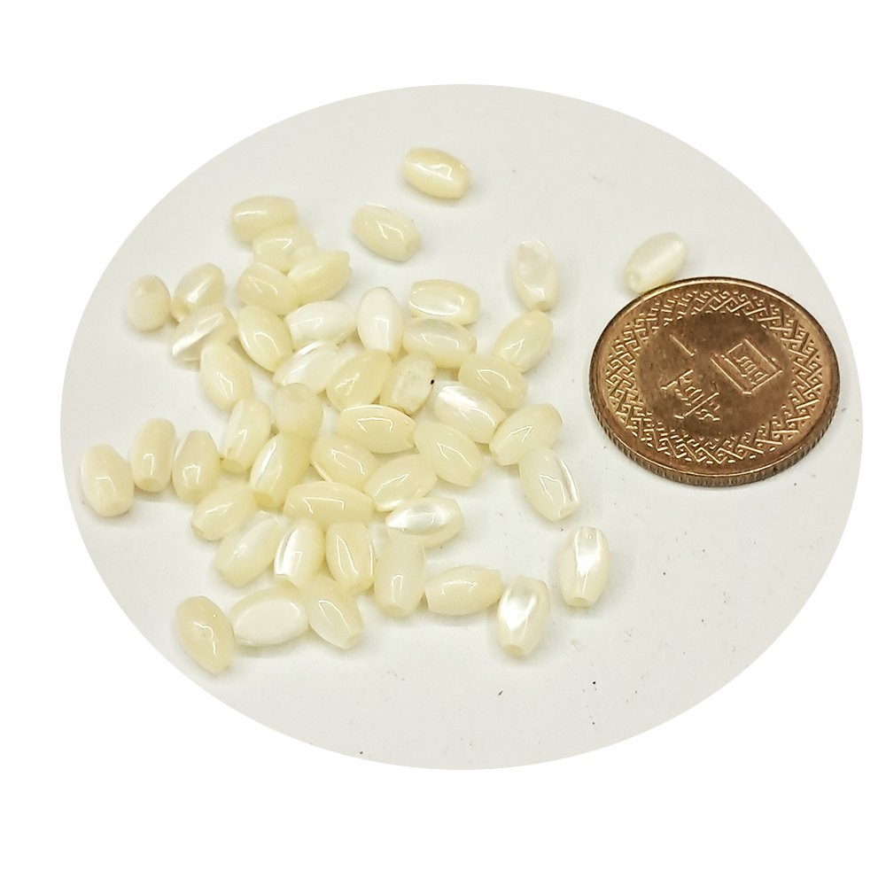 珍珠硨磲米粒珠 0.4*0.4公分 3個【十方】144102