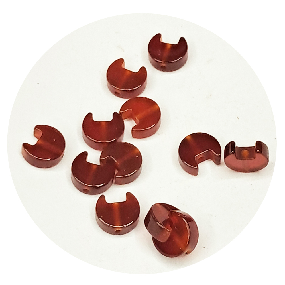 古錢 紅玉髓 0.8*0.7*0.3公分 配件 2件【十方】144110