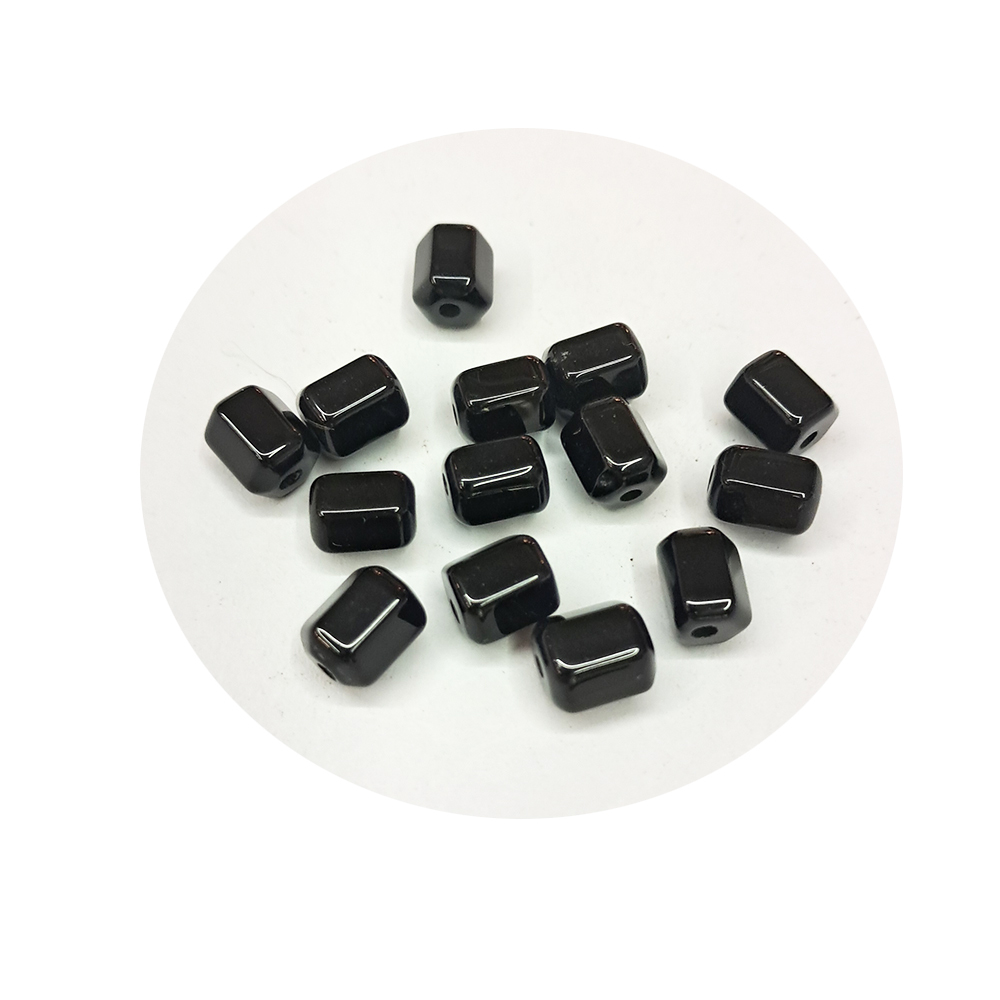 六角柱 黑瑪瑙 0.6*0.8公分 2個【十方】144111