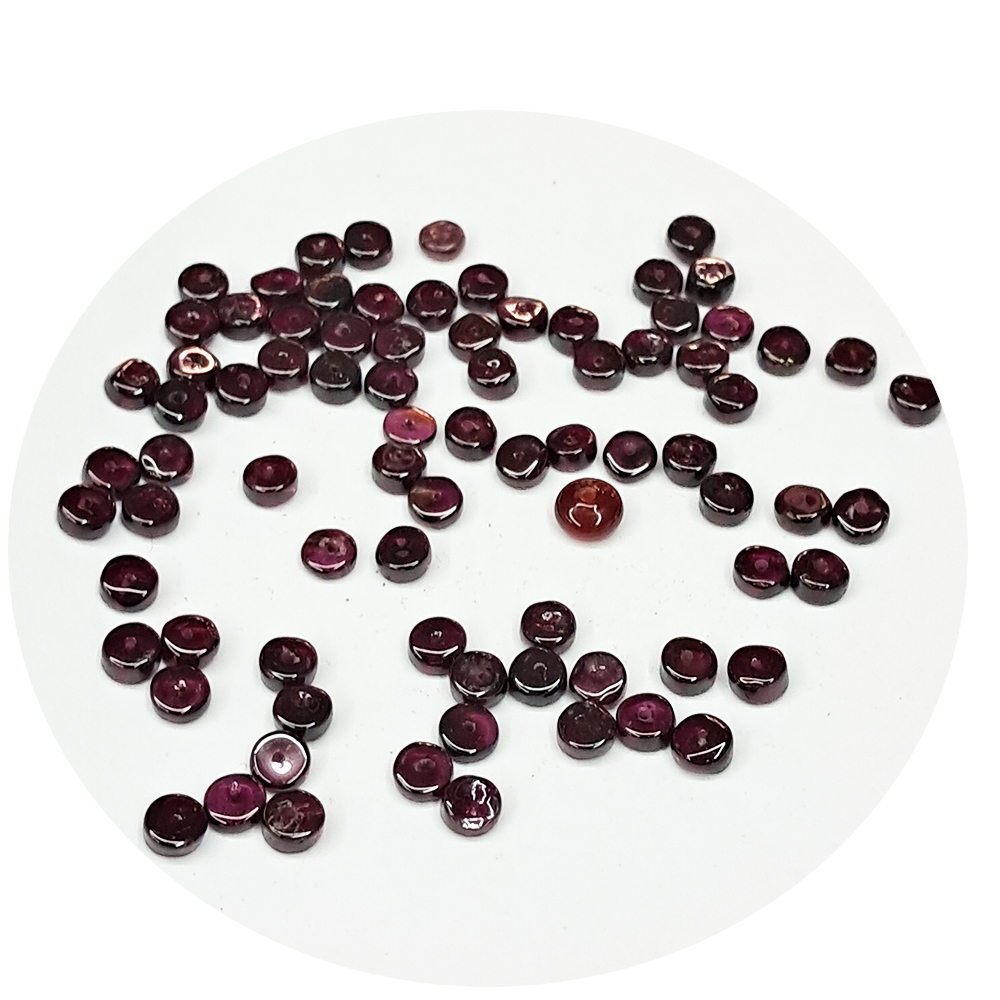 紅石榴石 圓隔片 0.3*0.5mm 4個【十方】112020