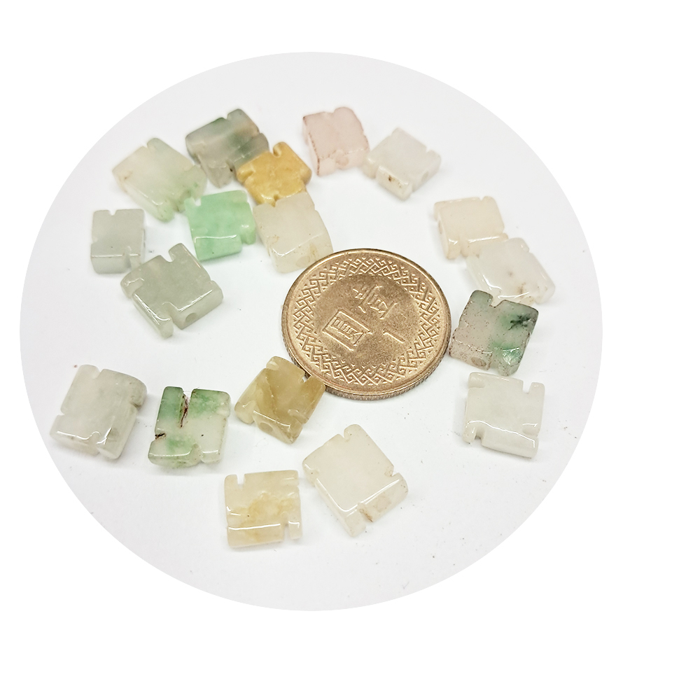 卍 緬甸玉0.8公分玉配件2個【十方】115440