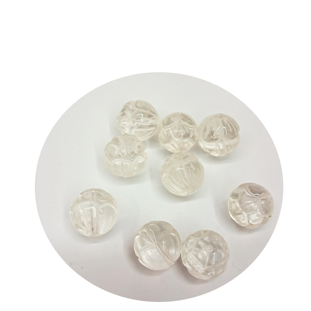 蓮花 水晶 精雕珠8mm 1個【十方】115445