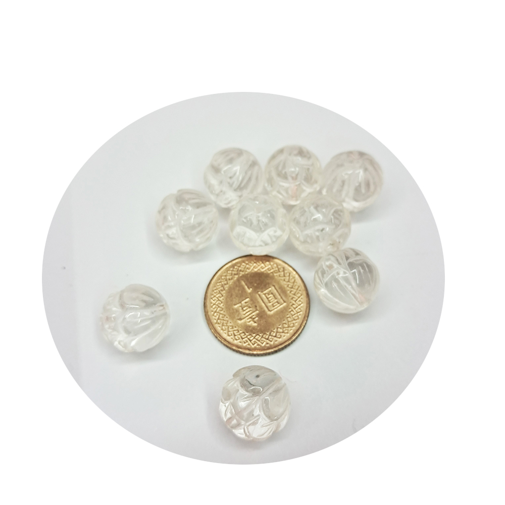 蓮花 水晶 精雕珠8mm 1個【十方】115445